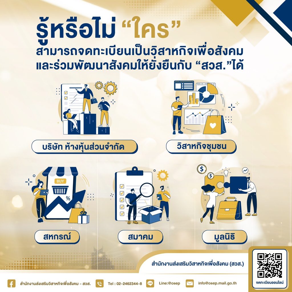 ใครสามารถจดทะเบียนเป็นวิสาหกิจเพื่อสังคมได้